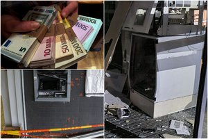 Bankomato sprogimas Lietuvoje nugriaudėjo po ilgos pertraukos: plėšikų žygiai primena veiksmo filmo siužetus
