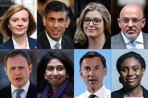 Jungtinės Karalystės konservatoriai rengia pirmą naujo ministro pirmininko rinkimų balsavimą
