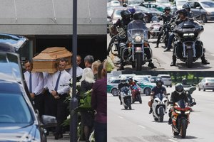 Tragiškos nelaimės metu žuvusį jaunuolį į paskutinę kelionę Kaune lydėjo įspūdinga motociklų kolona 
