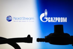 „Gazprom“ drastiškai sumažino dujų tiekimą Europai per „Nord Stream 1“