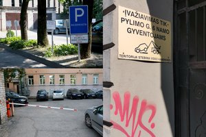 Kaimynų karas dėl kiemo Vilniaus centre: užbarikadavo įvažiavimą ir ėmėsi neteisėtų veiksmų – policija čia bejėgė