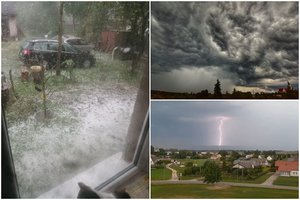 Per Lietuvą vėl slenka lietūs: kai kur pasirodė ir kruša