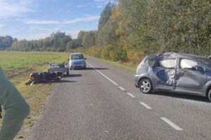 Per avariją Žemaitijoje sužeistas motociklininkas