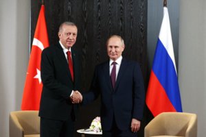 Turkijos pareigūnai: prezidentas trečiadienį Kazachstano sostinėje susitiks su V. Putinu
