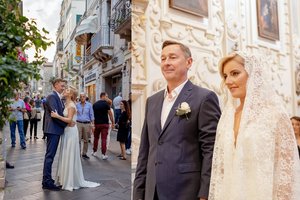Artūras Zuokas ir Augusta Jusionytė pasidalino savo vestuvių Italijoje nuotraukomis