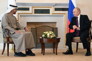 V. Putinas su Jungtinių Arabų Emyratų vadovu aptarė ekonominį bendradarbiavimą