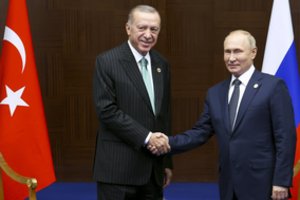 R. T. Erdoganas per susitikimą su V. Putinu gynė ryšius su Rusija