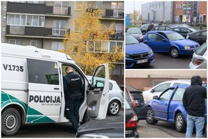 Gaudynės Vilniuje: apdaužęs kitą mašiną įtariamasis metė savo „VW Golf“ ir paspruko pėsčiomis