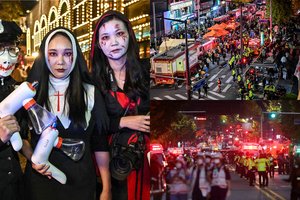 Helovino eisena Seule virto košmaru: per spūstį žmonėms ėmė stoti širdis, yra žuvusių 