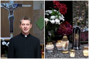 Skaudžiai tėvų netektį išgyvenęs kunigas R. Doveika atsakė, ar dažnai reikia lankyti kapus