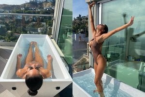 44-erių Nicole Scherzinger pasidalijo vienu iš neblėstančio grožio ritualų: panyra į ledinį vandenį