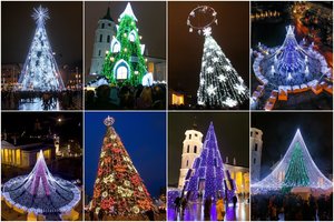 Pamatykite, kaip keitėsi Vilniaus Kalėdų eglė 