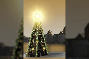 Trakai siunčia „žalią“ žinią Europai: miesto kalėdinė eglė nustebins ne tik kurorto svečius