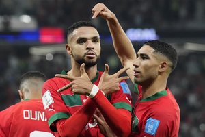 Dar vienos sensacijos link: kovoje dėl pusfinalio Marokas pirmauja prieš Portugaliją 