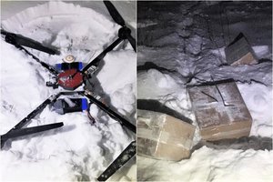 Druskininkų pasieniečiai nutupdė droną su rūkalų kontrabanda