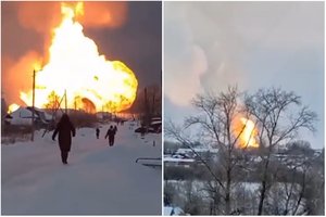 Rusijoje – dar vienas stambus gaisras: užsiliepsnojo dujotiekis