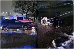 Vilniuje „Subaru“ partrenkė vyrą su vežimėliu – pėsčiasis su vaiku išvežti į ligoninę