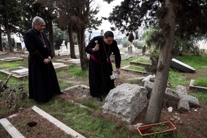 Jeruzalės protestantų kapinėse vandalai apgadino daugiau nei 30 antkapių