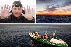 Aurimas Valujavičius apie pirmąsias dienas atvirame vandenyne: gamtos stichijos jau metė iššūkių