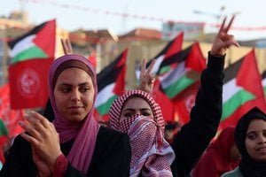 Izraelio nacionalinio saugumo ministras uždraudė palestiniečių vėliavas viešose vietose