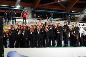 Italijoje nusileido Europos jaunimo žiemos olimpinio festivalio uždanga