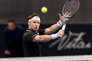 R. Berankio žygis Vilniuje baigtas – lietuvis nusileido Austrijos tenisininkui