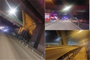 Nelaimė vykdant Kleboniškio tilto griovimo darbus: konstrukcija įvirto į Nerį, eismas ribojamas