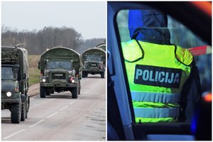 Rimta avarija greta Kazlų Rūdos: susidūrė 3 kariškių sunkvežimiai ir „Audi“ – sužeisti 7 kariškiai
