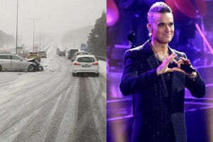 Dėl kelyje Vilnius-Kaunas susiformavusios didelės spūsties prasidėjo masinis bilietų į Robbie Williams koncertą perpardavimas