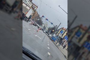 Kaune nuvirto stulpas, dėl incidento sustojo troleibusai