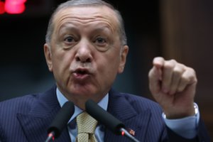 Per rinkiminį mitingą R. T. Erdoganas užsipuolė „imperialistinius“ Vakarus