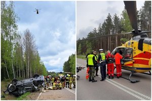 Lenkijoje apsivertė nuo pareigūnų sprukęs automobilis pergrūstas migrantais – vienas žmogus žuvo