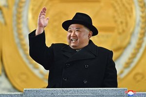 Šiaurės Korėjos diktatorius pasveikino V. Putiną gegužės 9-osios proga