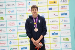 EJOF – pirmasis medalis Lietuvai: bronzą iškovojo plaukikas Mantas Kaušpėdas