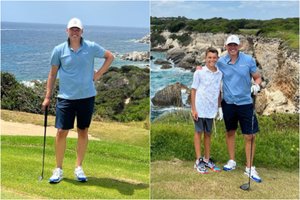 Šaras su sūnumi Luku leidžia laiką golfo aikštyne: „Berniukai linksminasi“