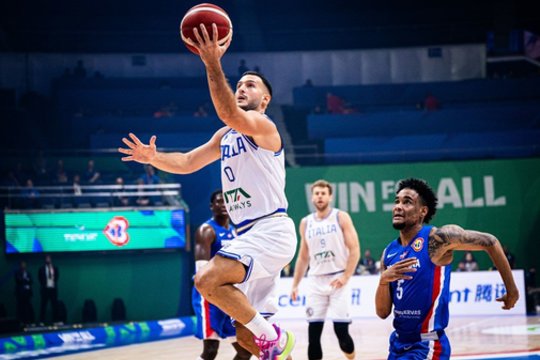  Italijos ir Dominikos Respublikos rinktinių mačo akimirtos.