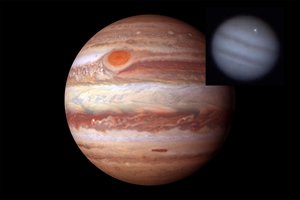 Įspūdingas reginys: astronomai užfiksavo, kaip kažkas tėškėsi į Jupiterį
