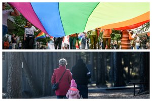 Prie Seimo – LGBT ir tradicinių šeimų atstovų protestai: nesutaria, kas kelia grėsmę vaikams