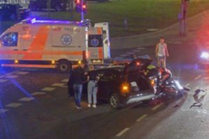 Per avariją Vilniuje nukentėjo motociklininkas – vyras atsidūrė ligoninėje