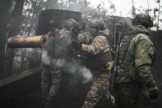Karas Ukrainoje. Rusijos kareiviai.