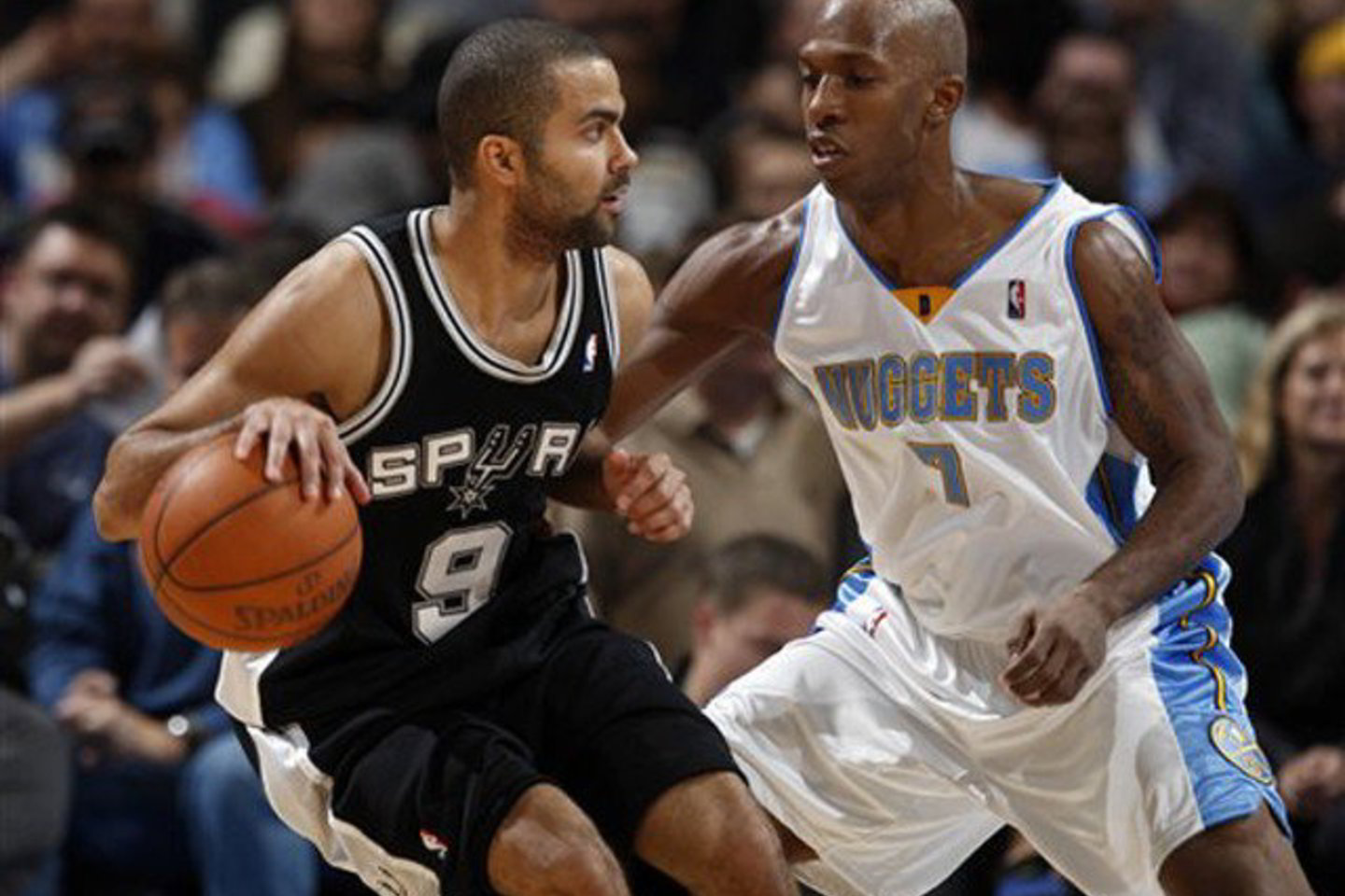 Ch.Billupsas nesustabdė "Spurs" lyderio T.Parkerio (kairėje).