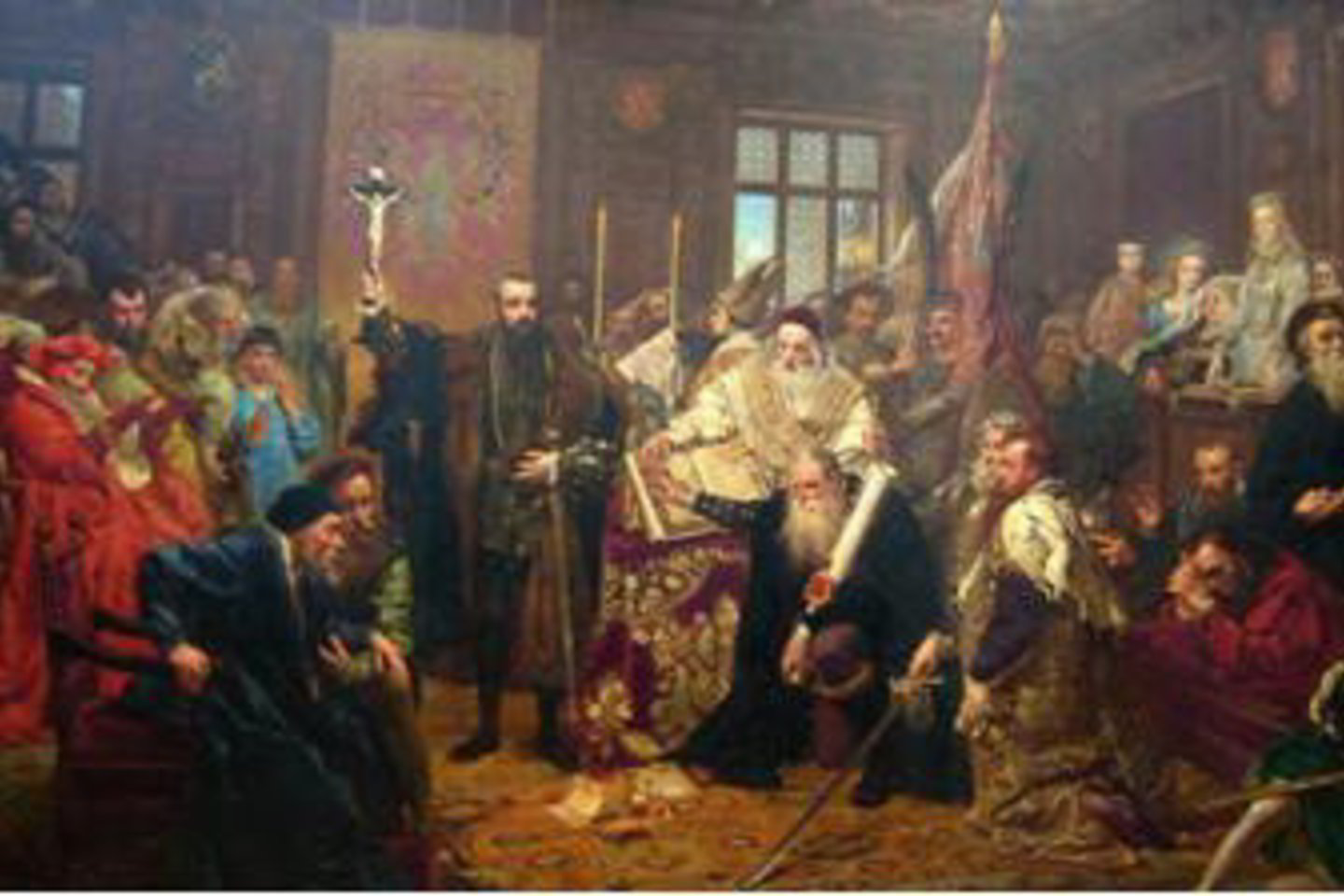 J.Mateikos paveikslas „Liublino unija“.