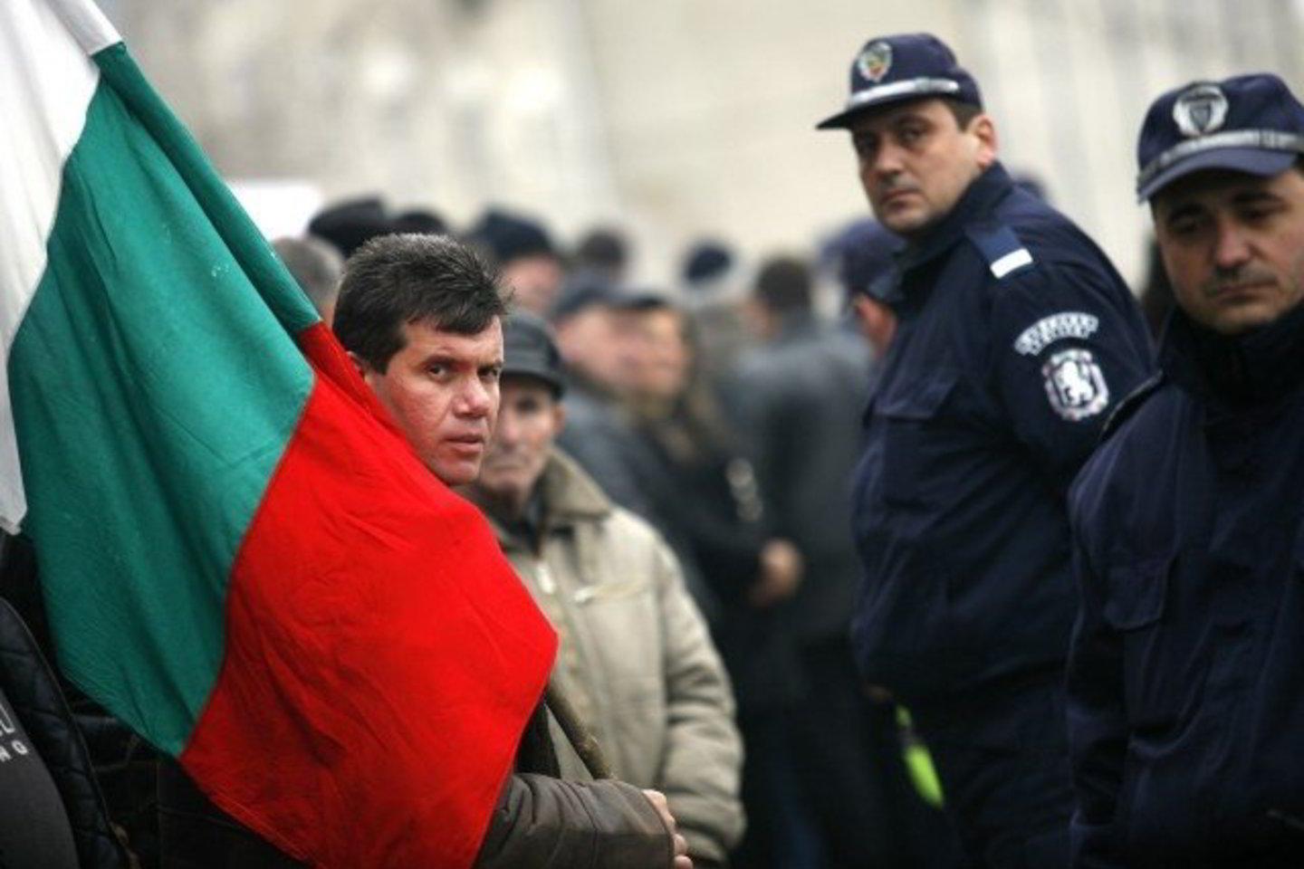 Bulgarijos ūkininkų veiksmus atidžiai sekė policijos pareigūnai.