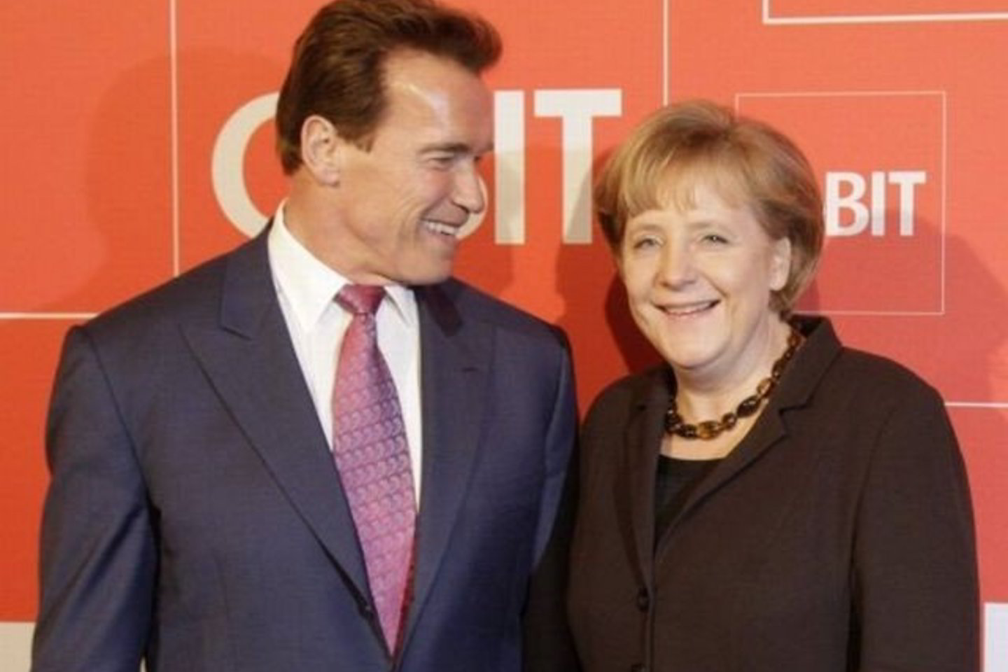 A.Swarzeneggeris ir A.Merkel - ryškiausios šiųmetinės CeBIT parodos žvaigždės.