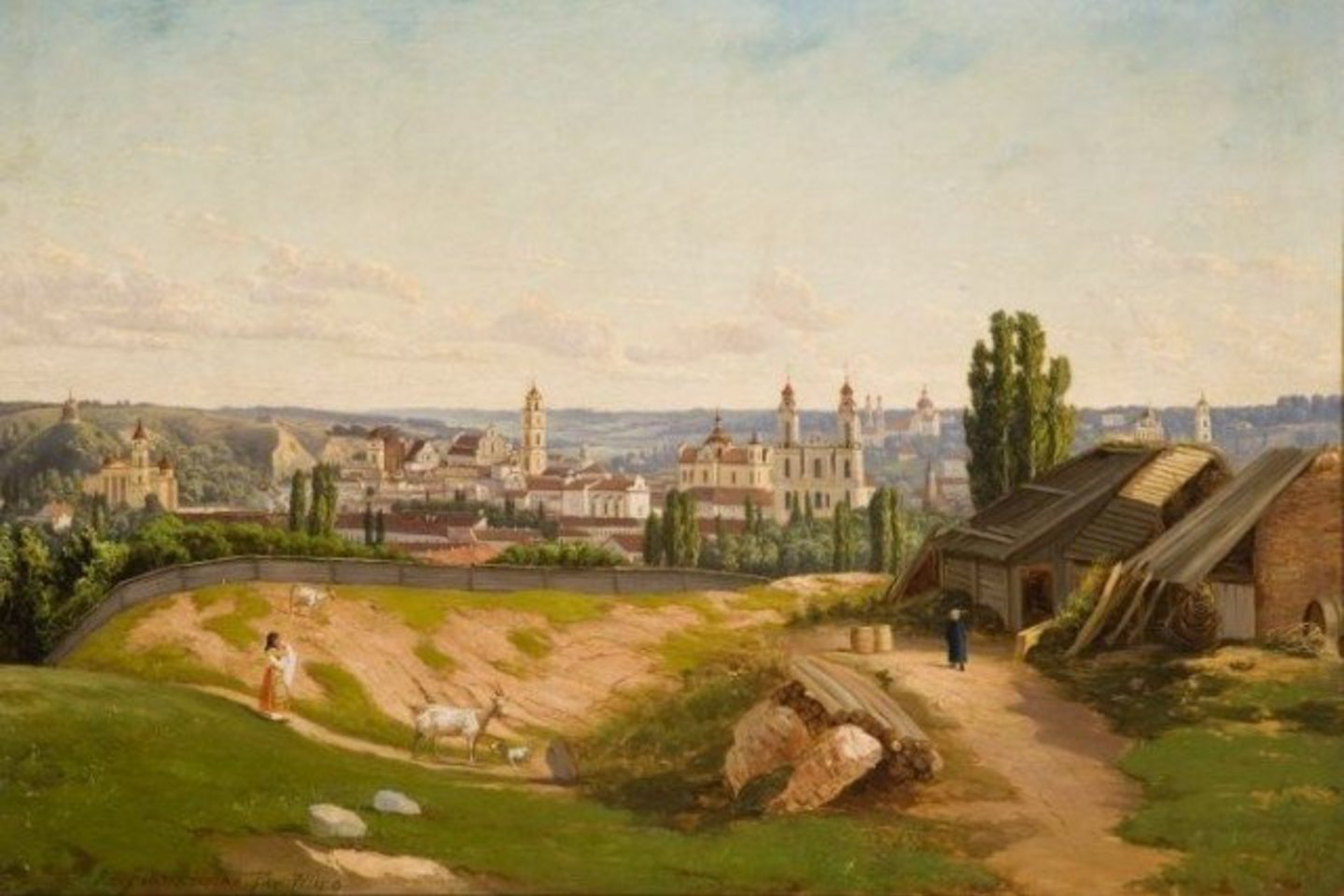 Juozapas Marševskis. Vilnius nuo Tauro kalno. 1872