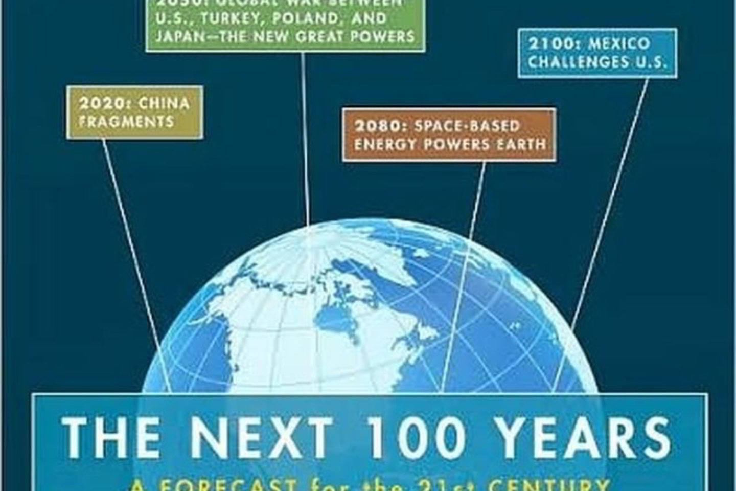 Veikale, apie kurį nuo pat 2009-ųjų pradžios karštai diskutuoja JAV apžvalgininkai ir politologai, G.Friedmanas imasi detalios 100 metų prognozės.