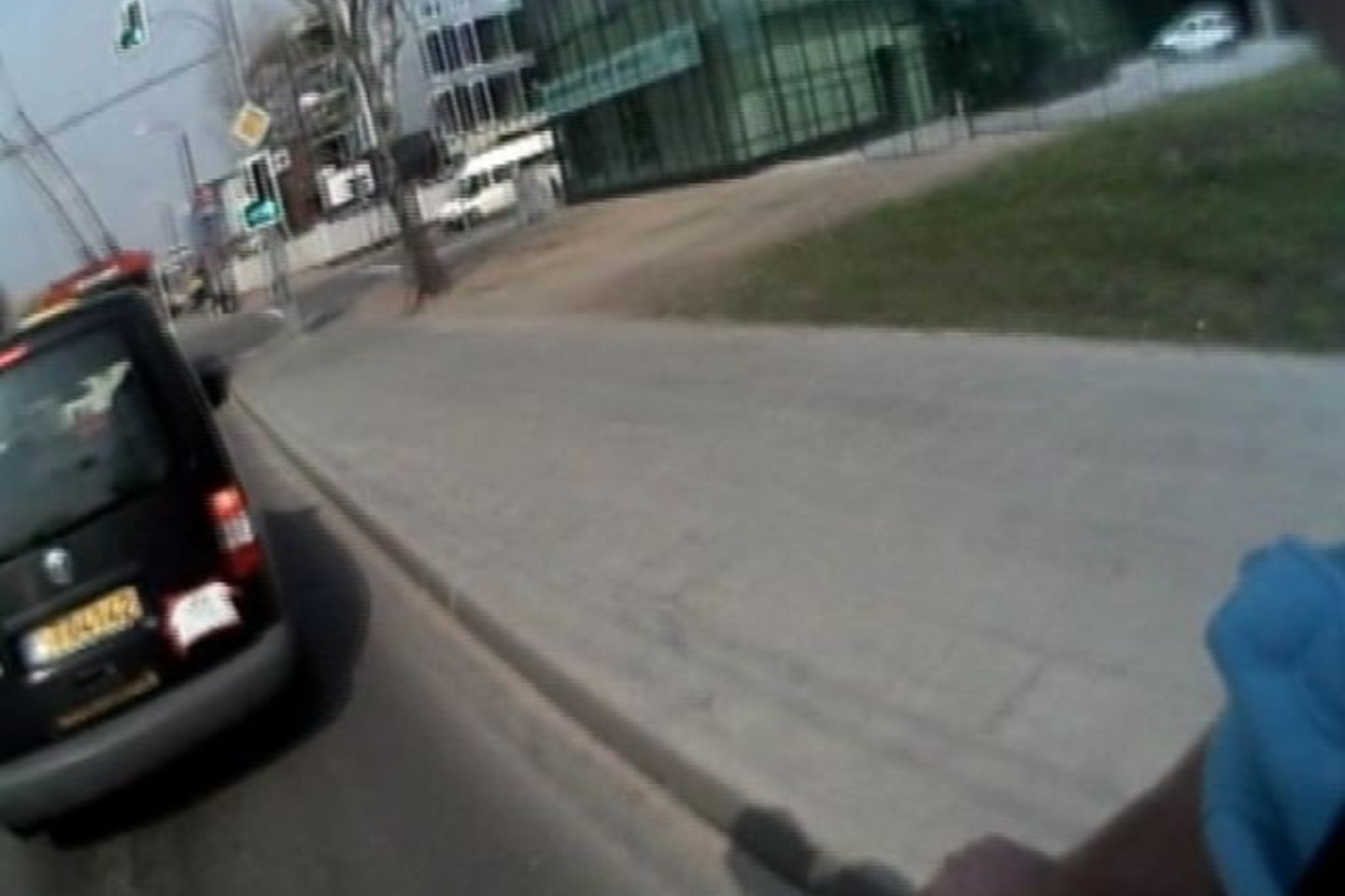 Avariją užfiksavo ant dviračio pritvirtinta vaizdo kamera.