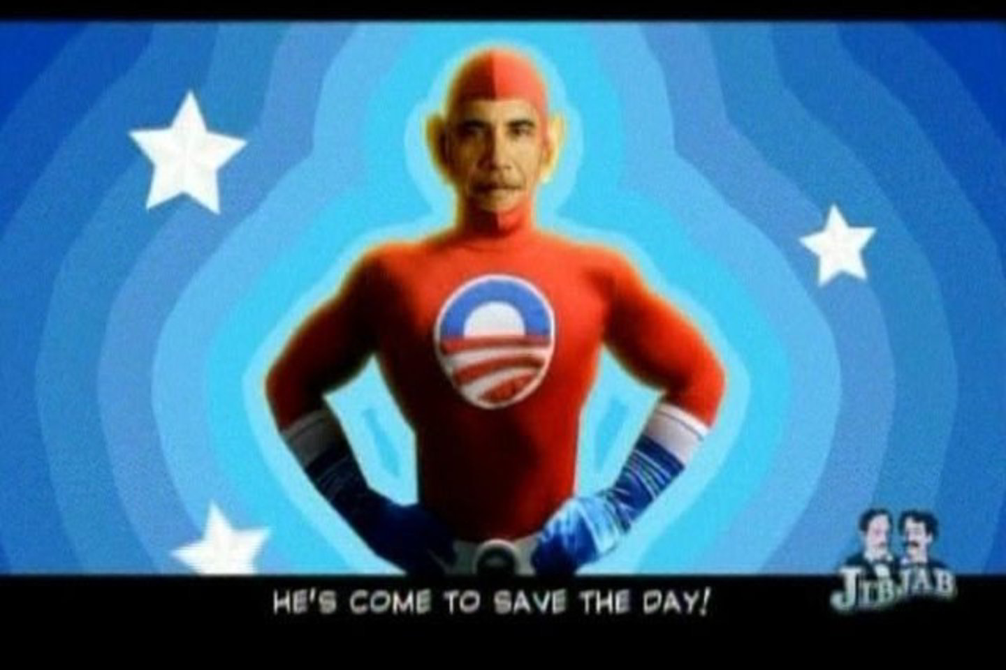 Filmukas „Jis – Barackas Obama“ su humoru parodo, kad superObama sutvarko sveikatos sistemą, laimi karą Irake, atsikrato talibų pasinaudojęs „kung fu“ kirčiu.