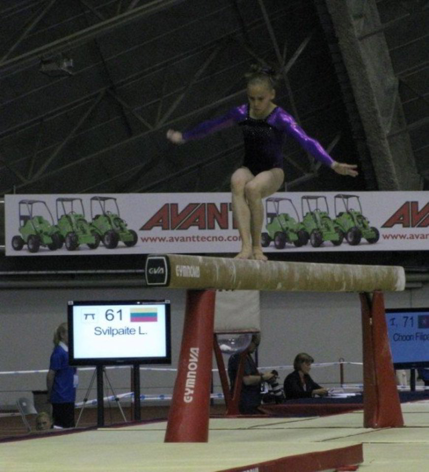 L.Švilpaitė buvo ryški Lietuvos merginų rinktinės lyderė gimnastikos varžybose.