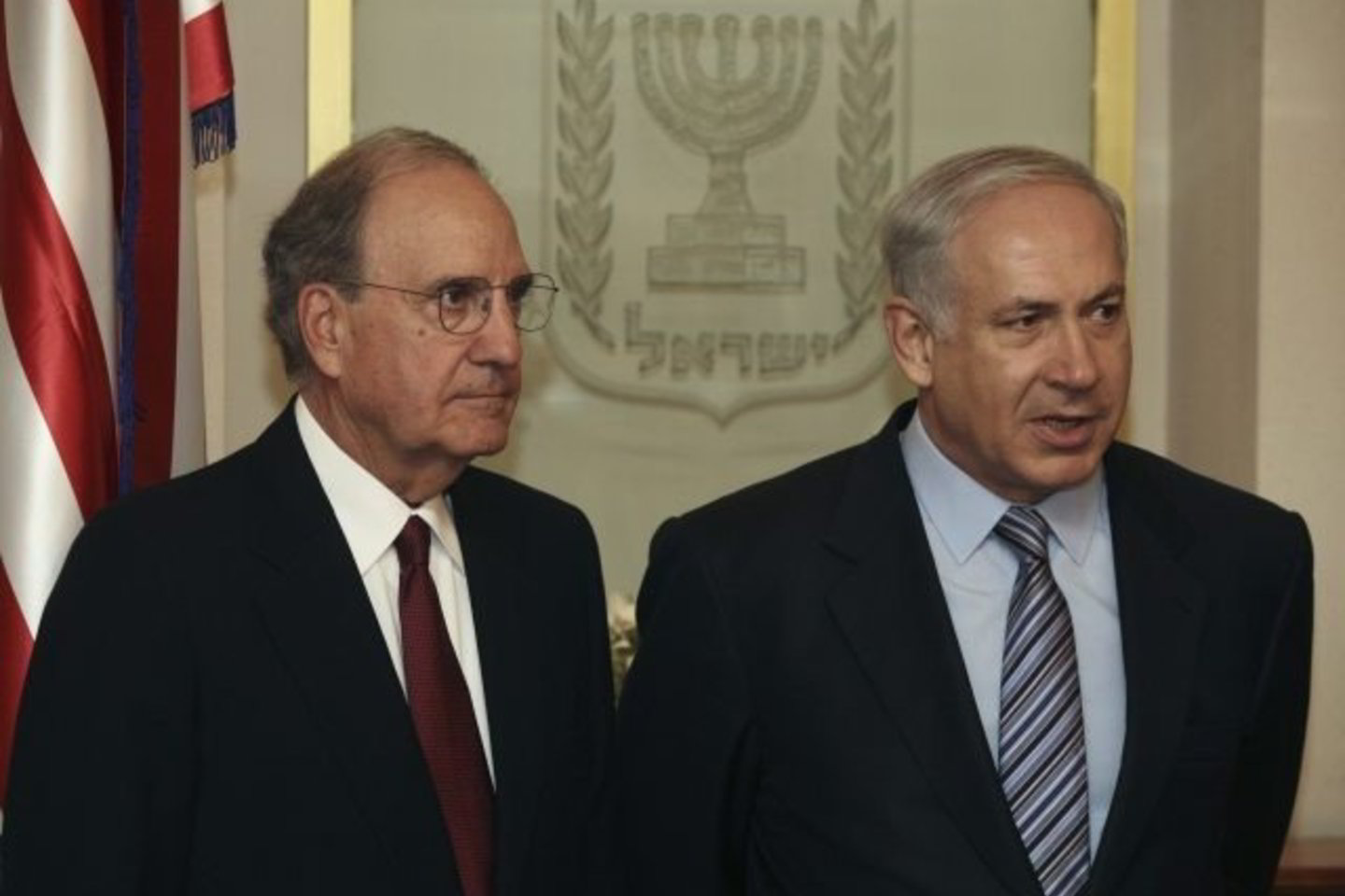 Izraelio ministras pirmininkas B.Netanyahu (dešinėje) ir G.Mitchellas rado bendrą kalbą.